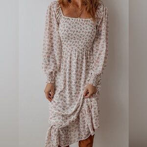 Minimalist Retro Square Neck Dress